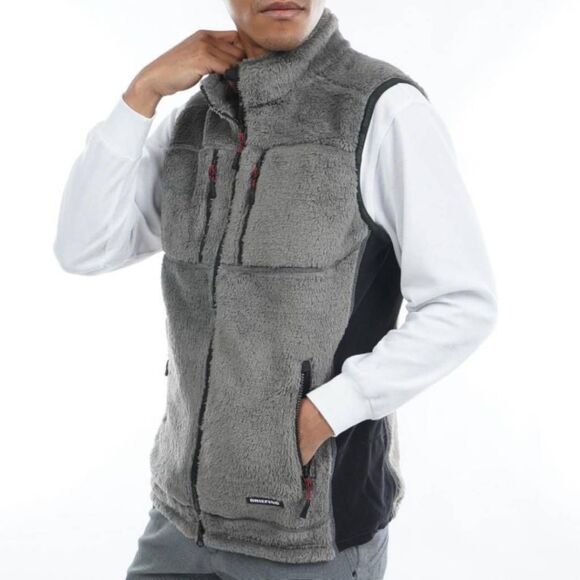 BRIEFING FLEECE VEST Gray, Size L, Fleece Vest - Picture 2 of 11